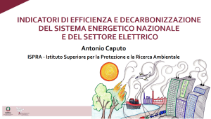 Copertina - Indicatori di efficienza e decarbonizzazione del sistema energetico nazionale e del settore elettrico