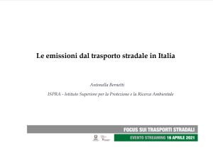 Copertina - Le emissioni dal trasporto stradale in Italia