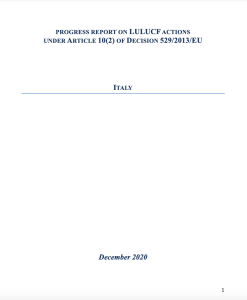 Copertina - Progress report on LULUCF actions