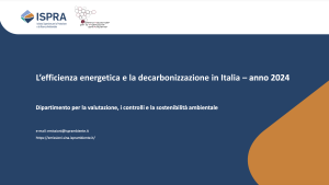 Copertina - L'efficienza energetica e la decarbonizzazione in italia - anno 2024